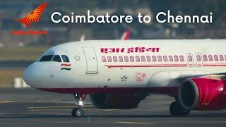 Air India A321 Flight Experience | Coimbatore to Chennai | Trip Report