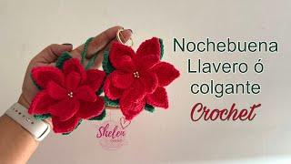 Nochebuena colgante  ó llavero crochet ️