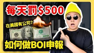 BOI申报流程 | 美国注册公司注意事项｜如何避免每天被罚款$500美金｜美国创业