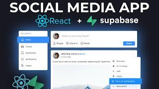 Social Media App Tutorial (React.js, Supabase, Tailwind, Next.js)