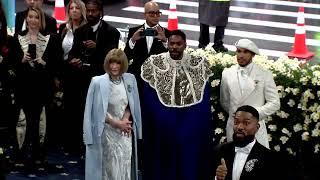 Met Gala co-chairs Colman Domingo, and Lewis Hamilton arrive with Anna Wintour