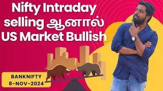 Nifty Intraday selling ஆனால் US Market Bullish - Banknifty - 8-Nov-2024