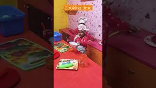 It’s time to have food, cute chefs are busy in cooking #food #cooking #kids #toys #funny #shorts