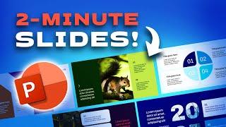 Easy 2-MINUTE SLIDE DESIGNS in PowerPoint 🫢