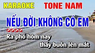 Nếu Đời Không Có Em Karaoke Tone Nam Nhạc Sống Hay Nhất | Nguyễn Linh