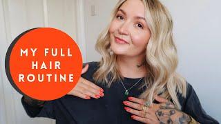 My Full Hair Routine || How to get easy beachy waves || ad