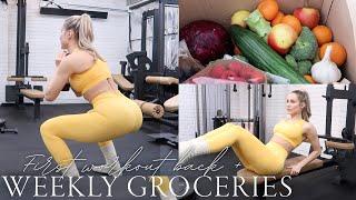 MY WEEKLY GROCERIES FOR GUT HEALTH, New Gymshark & My First Workout in 2 Months!