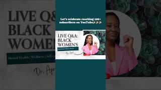 Come say,  Friday @ 7:30pm EST. Live Q & A Black Women’s Mental Health #livediscussion #drapril