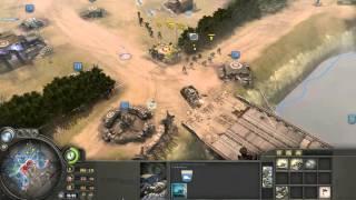 Company of Heroes - Allied (British) Royal Artillery Support Gameplay VS Expert A.I.