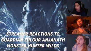 Monster Hunter Wilds - Streamers Reaction To Guardian Fulgur Anjanath