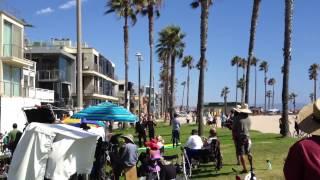 Helen Hunt & Luke Wilson Filming "Ride" on Venice Beach