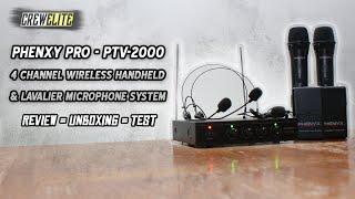 Phenyx Pro - PTV2000 4-Channel Wireless Handheld/Lavalier Microphone System | DJ Test [REVIEW]