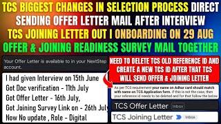 TCS DIRECT SENDING OFFER LETTER AFTER INTERVIEW | JOINING LETTER & DOJ | CREATE NEW TCS REFERENCE ID