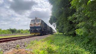 Extreme Furious Diesel Monster EMD Leads KSR Bangalore Express Dangerous Honking skip Out Railgate