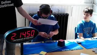 Daniel Sheppard 4x4x4 Blindfolded (Former) World Record 3:26.11