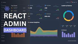 React Admin Dashboard Tutorial | Responsive React Admin Panel UI Design Course