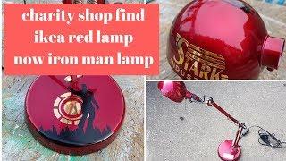 restoration my charity shop find ikea red lamp now iron man lamp