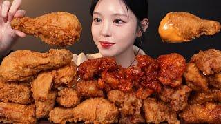 Crispy Fried Chicken, Spicy Red, Honey Combo Mukbang! Fried Chicken Party ASMR