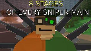 8 Stages of every sniper main in Unturned