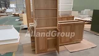 Allandcabinet White Oak kitchen Cabinet with Shaker Panel