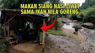 MESKI KEHUJANAN  NIKMATNYA NGALIWET DAN MAKAN SIANG DI SAUNG PINGGIR SUNGAI