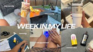 week in my life - new nails, pedicure, pool day, shopping, ice cream date, slow morning, self care