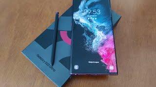 Samsung Galaxy S22 Ultra Unboxing - Burgundy