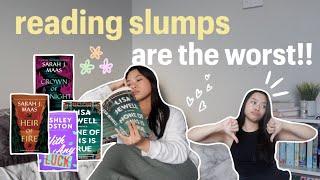 tips I used to get out of a reading slump  | reading vlog