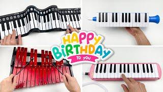 Happy Birthday To You song on cool different instruments!