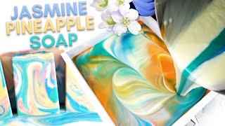 The In The Pot Swirl | Jasmine Pineapple Soapmaking | MO River Soap