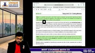 LECTURE 5. COST MANAGEMENT (SEC D) | CMA US PAPER 1 | CA MOHIT ROHRA