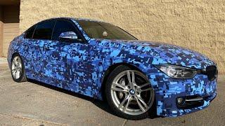 Invisible Vinyl Wrap! Blue Digital Camo BMW 335i!