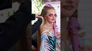 From Competition to Beauty Salon: A Gymnast's Makeup Transformation #shorts