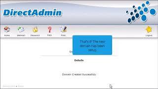 Hosting additional domains in DirectAdmin