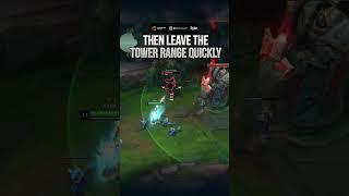 How to avoid turret shots when autoing under turret #leagueoflegends #riotgames #loltips