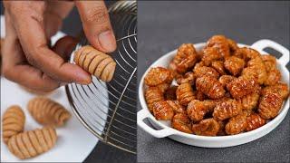 INSTANT WHEAT FLOUR SNACKS RECIPE | SWEET SHELLS RECIPE | EASY CRISPY SWEET SNCKS RECIPE | N'Oven