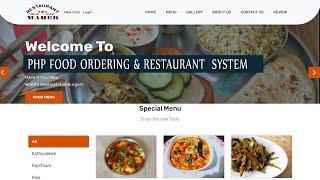 Online Restaurant Management System In PHP With Source Code | food delivery system project php