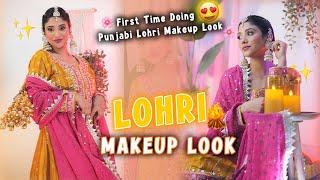 Makeup for Lohri || punjabi look 1st Time || Festive makeup 