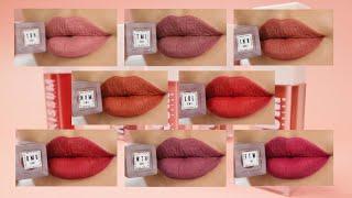 KISSUM Matte Lip Cream swatches | LUNA