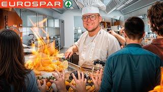 Работа Помощником Повара, Выдача Готовой ЕДЫ в Магазине EUROSPAR, Очень Весёлая Подработка...