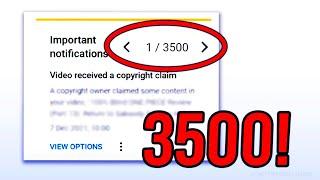 This YouTube Channel Got 3500 COPYRIGHT CLAIMS!!! (Explained)