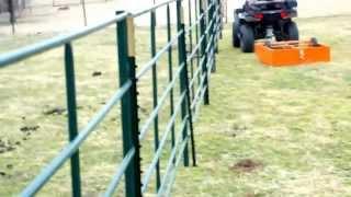 Super Scooper Quick and Easy Clean Up of Horse Manure - in Texas Paddock