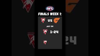 AFL TIPS FINALS WEEK 1#shorts #afl #footy #football #tips #prediction #football #sport #sportsnews