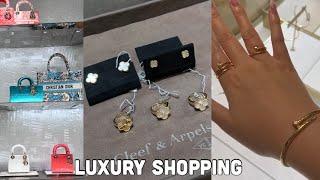 Luxury Shopping: Dior, Cartier, Van Cleef & Arpels | Lady Dior Art, Cartier Love, Van Cleef Alhambra