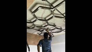 Metal ceiling design with duco  finish. #interiordesign #ceiling #ytshorts #shorts #youtubeshort