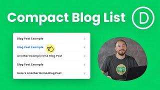 How To Design A Compact List Of Divi Blog Posts