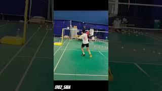 Badminton training session