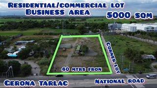 lot544 commercial lot along national road corner lot 5000sqm good 4 warehouse gerona tarlac