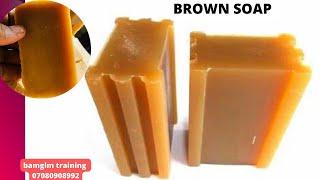 How to make Ghana Brown soap | how to achieve Gel phase | laundry soap with glycerin