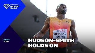 Matthew Hudson-Smith holds off Muzala Samukonga in Lausanne 400m - Wanda Diamond League 2024